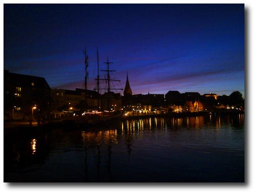 Flensburger Hafen am Abend